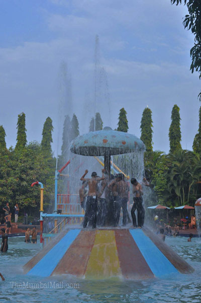 Rainy resort waterpark